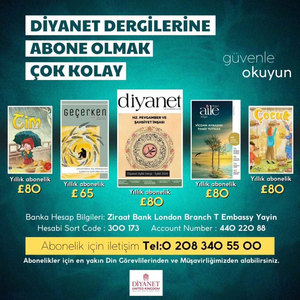 Diyanet Dergilerine Abone Olmak Çok&nbsp;Kolay