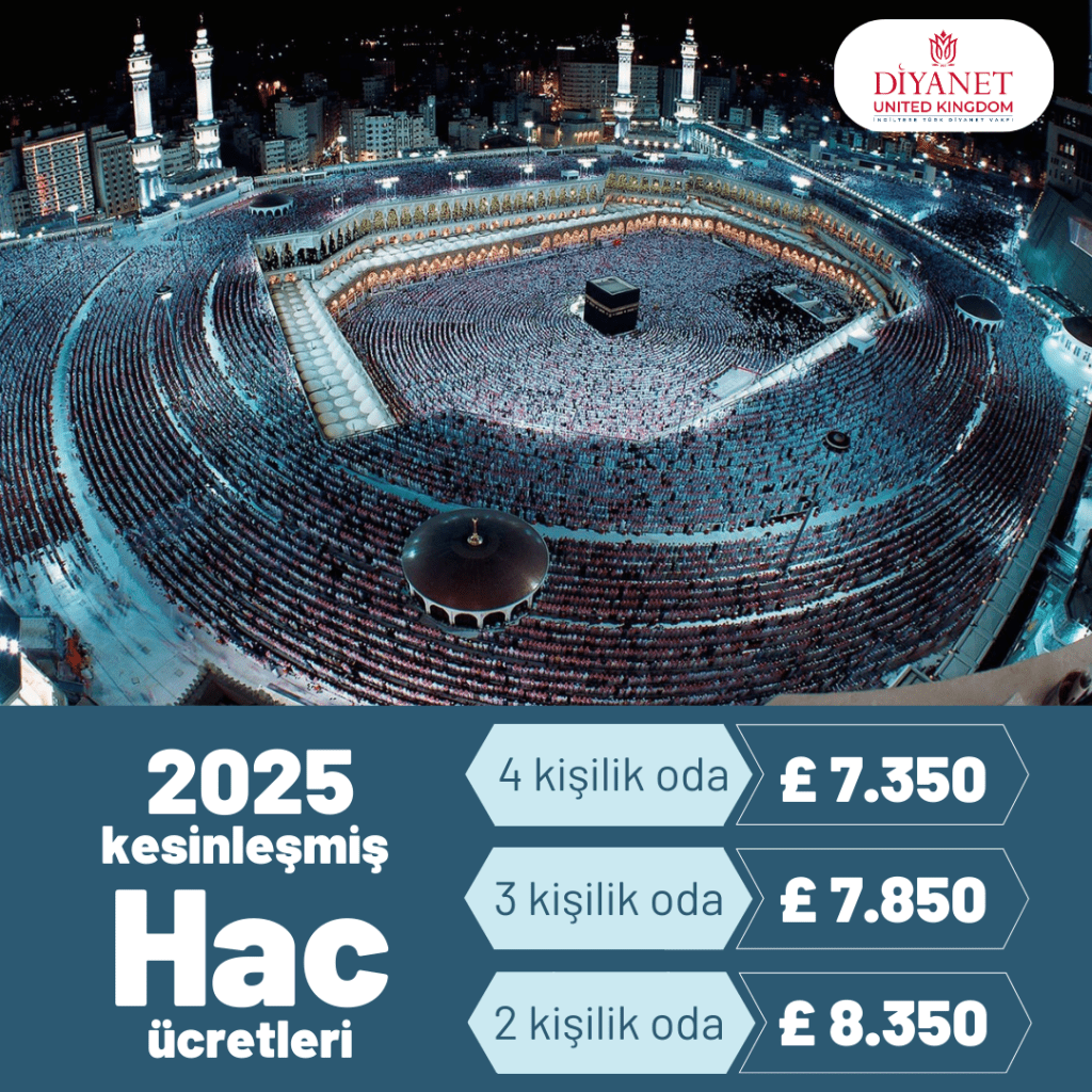 2025 yılı Hac Kesin&nbsp;Fiyatlar